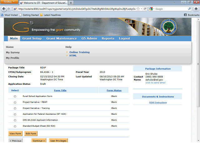Screen image of this step