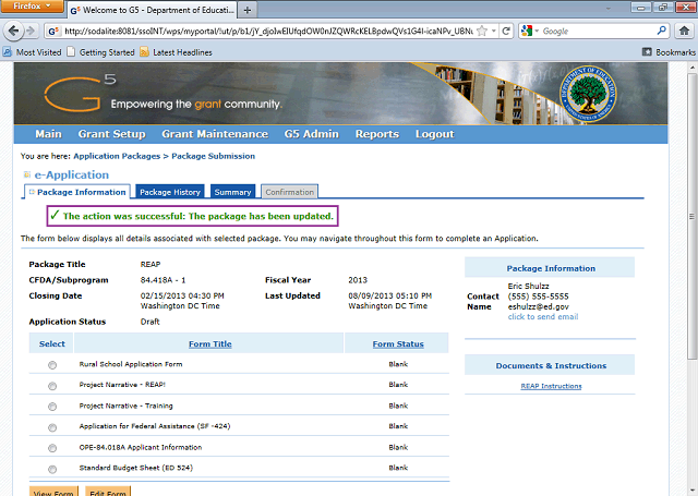 Screen image of this step