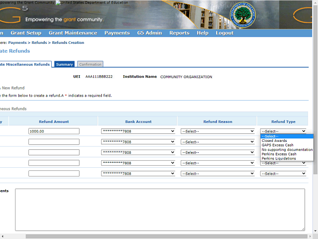 Screen image of this step