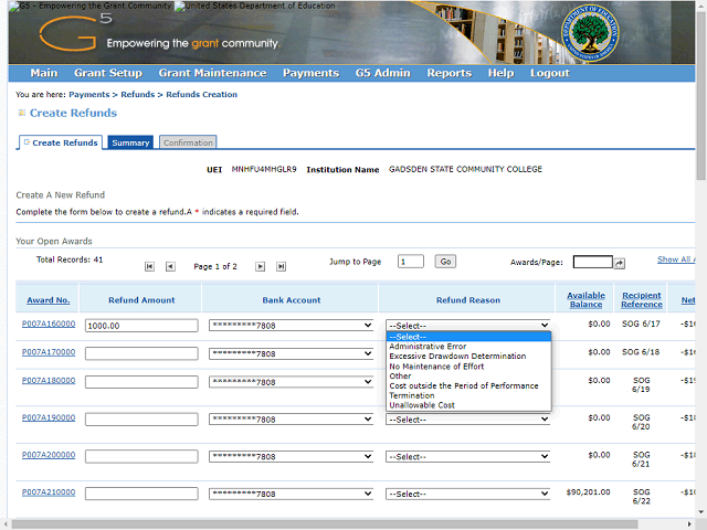 Screen image of this step