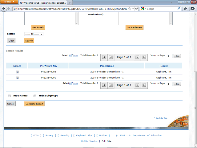Screen image of this step