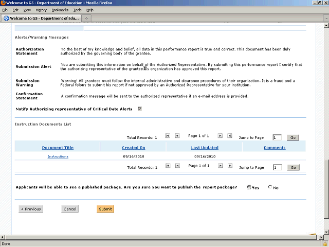 Screen image of this step