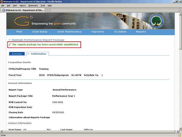 Screen image of this step
