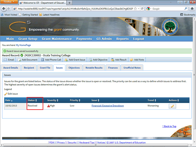 Screen image of this step
