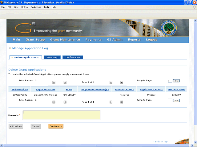 Screen image of this step