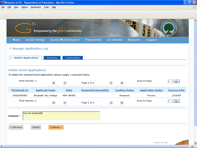 Screen image of this step