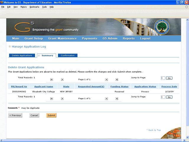 Screen image of this step