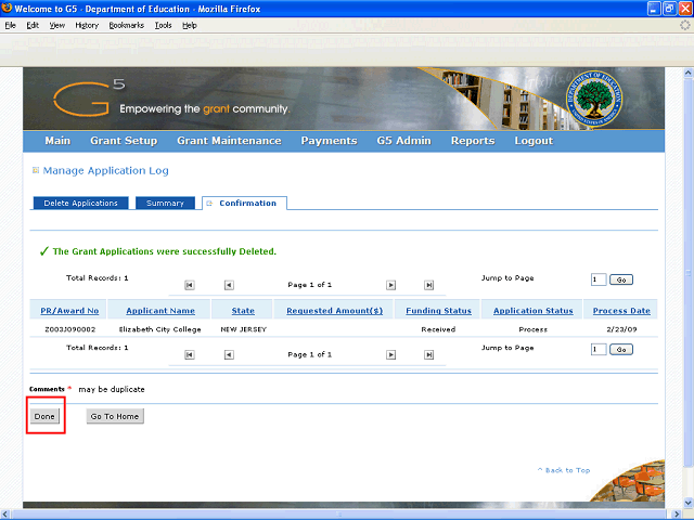 Screen image of this step