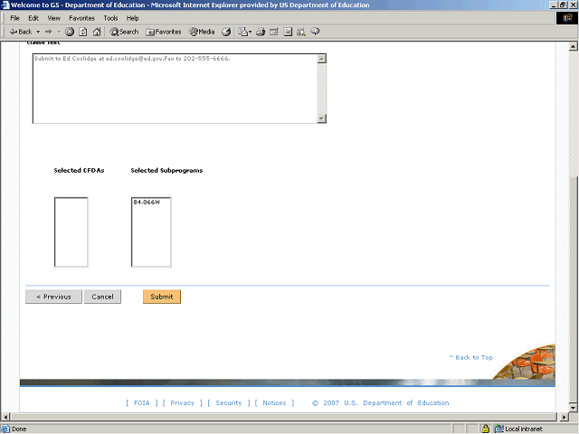 Screen image of this step
