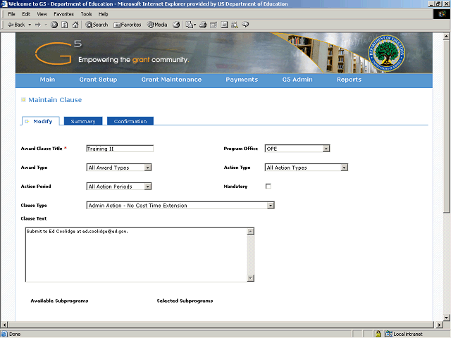 Screen image of this step