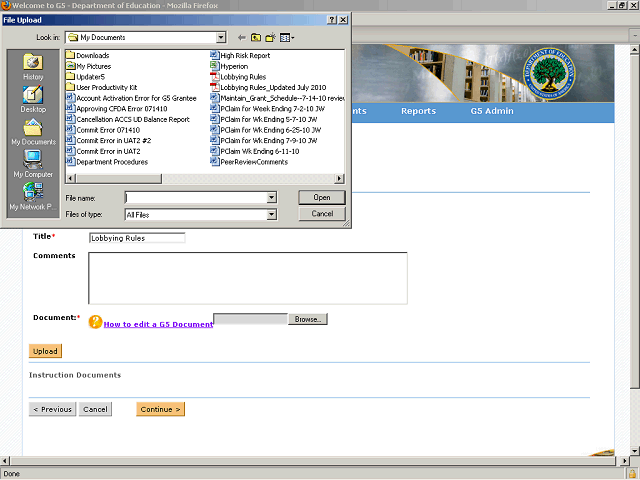 Screen image of this step