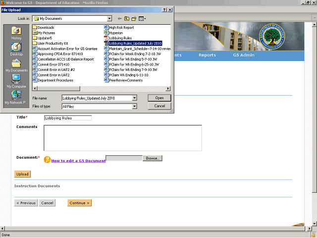 Screen image of this step