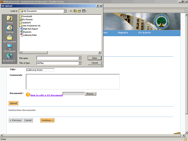 Screen image of this step
