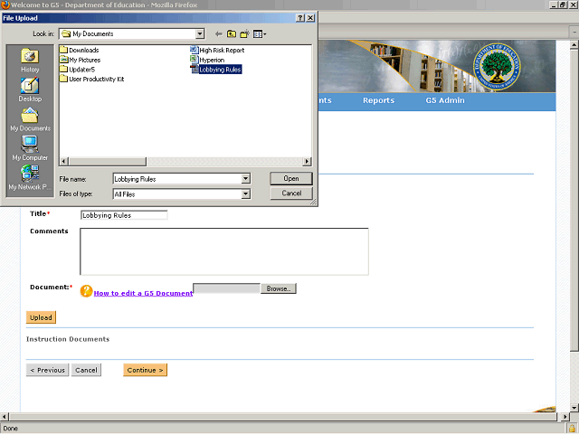 Screen image of this step