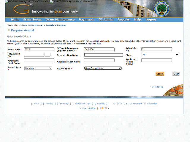 Screen image of this step