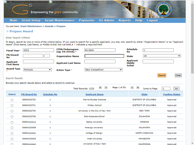 Screen image of this step