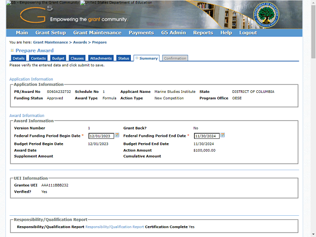 Screen image of this step