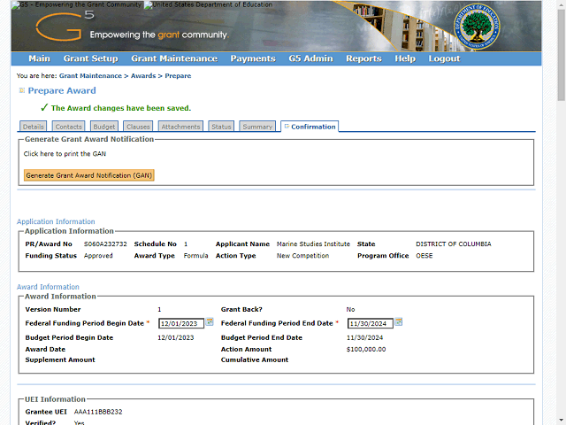 Screen image of this step