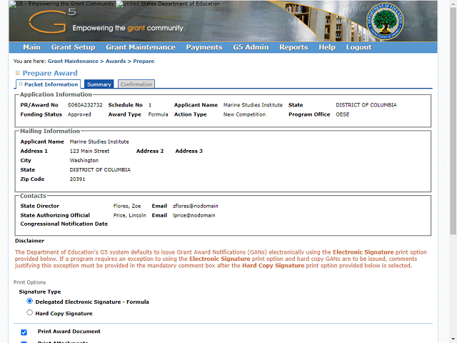 Screen image of this step