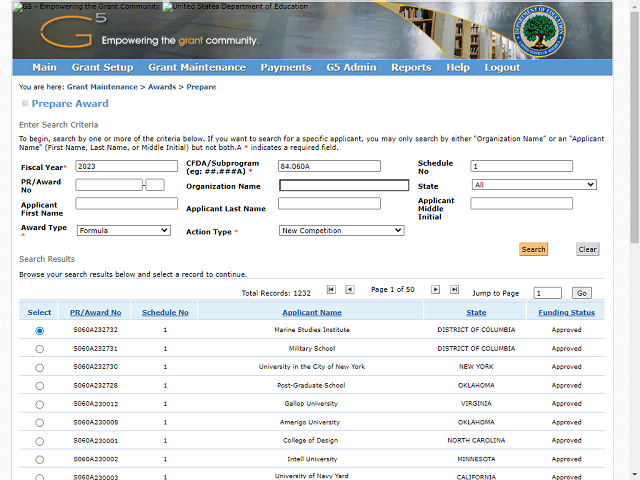 Screen image of this step