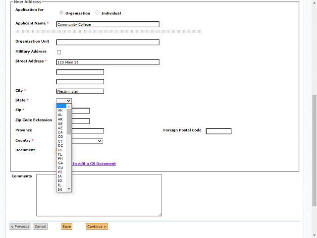Screen image of this step