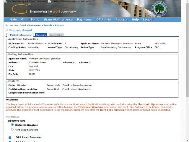 Screen image of this step