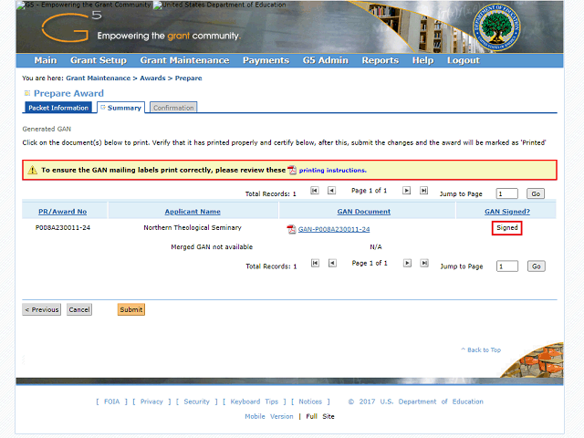 Screen image of this step