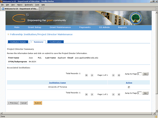 Screen image of this step