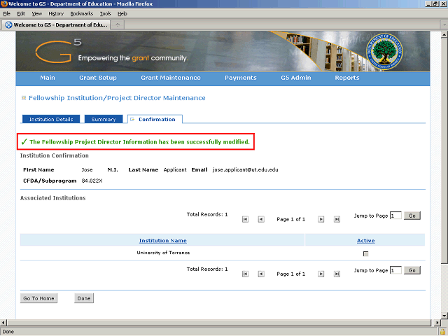 Screen image of this step