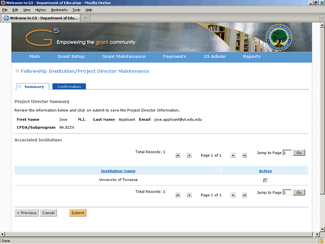 Screen image of this step