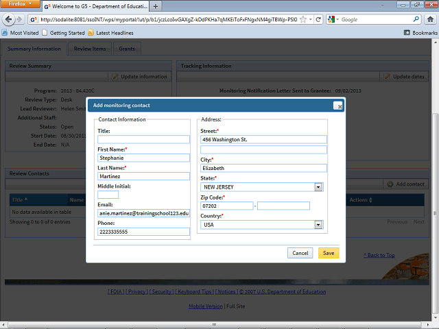 Screen image of this step