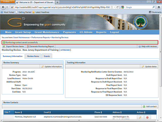 Screen image of this step