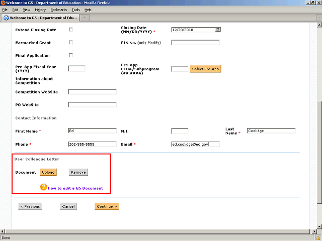 Screen image of this step
