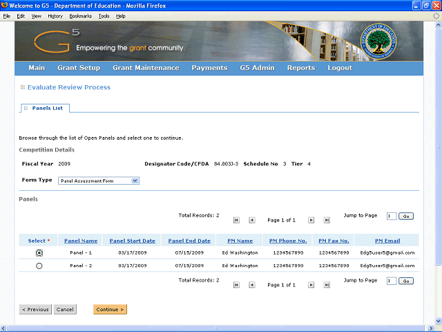 Screen image of this step