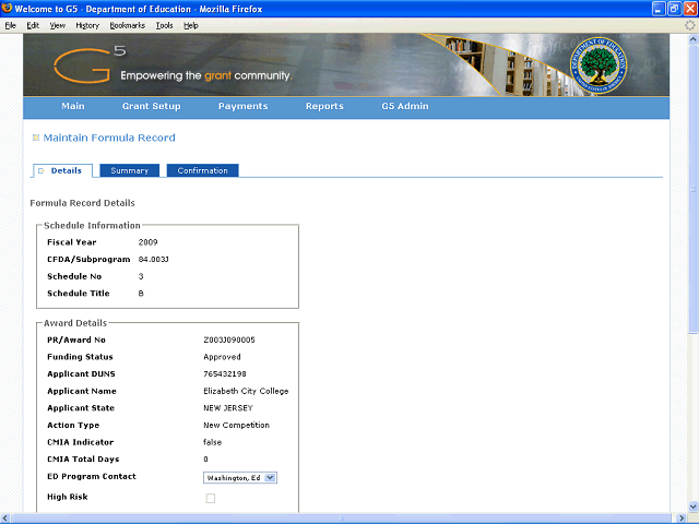 Screen image of this step
