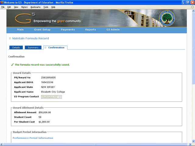 Screen image of this step