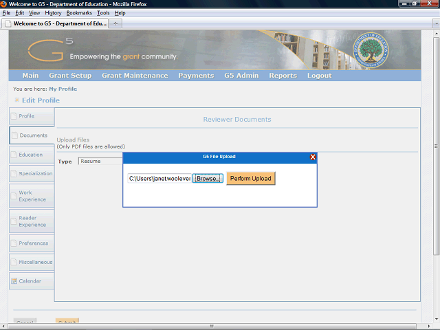 Screen image of this step