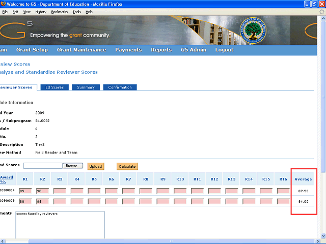 Screen image of this step