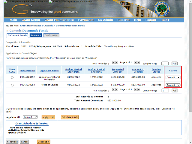 Screen image of this step