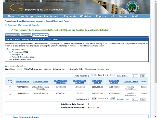 Screen image of this step