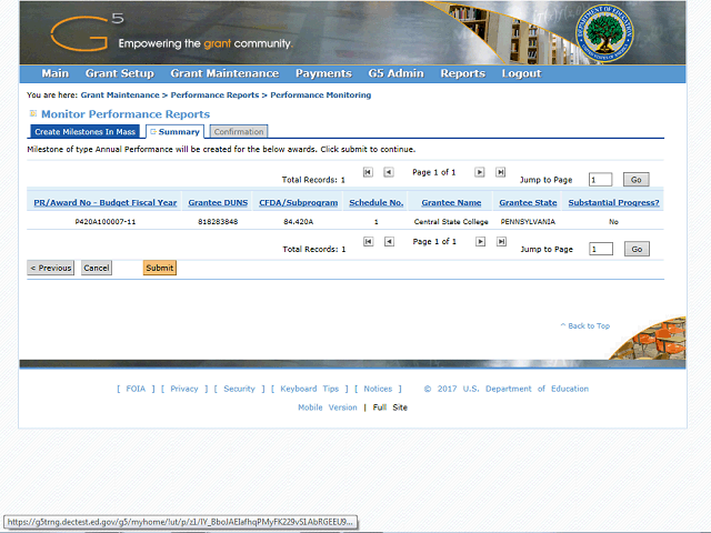 Screen image of this step