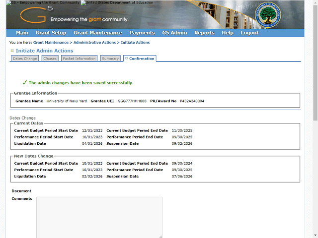 Screen image of this step