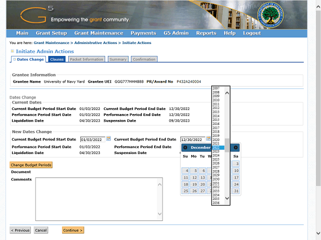 Screen image of this step