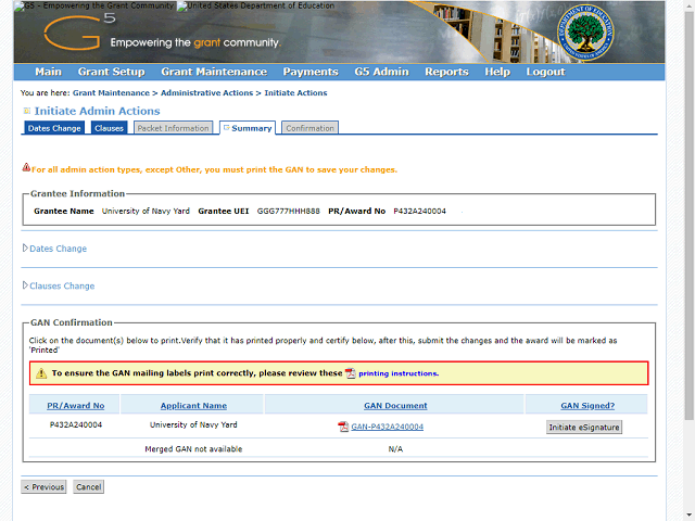 Screen image of this step
