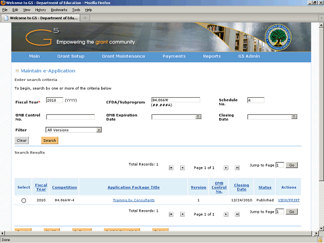 Screen image of this step