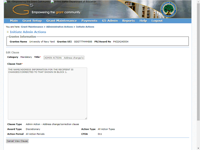 Screen image of this step