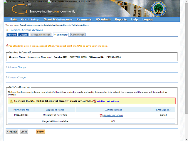 Screen image of this step