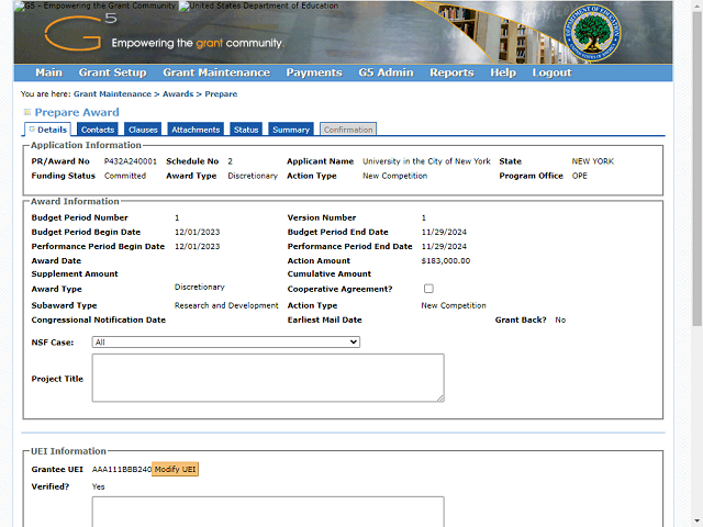 Screen image of this step