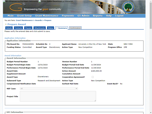Screen image of this step