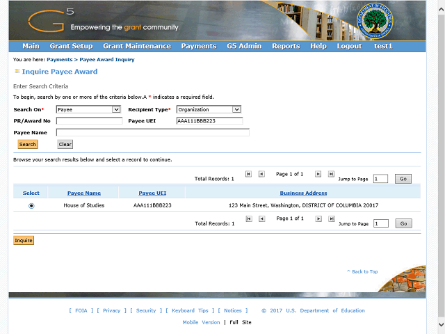 Screen image of this step